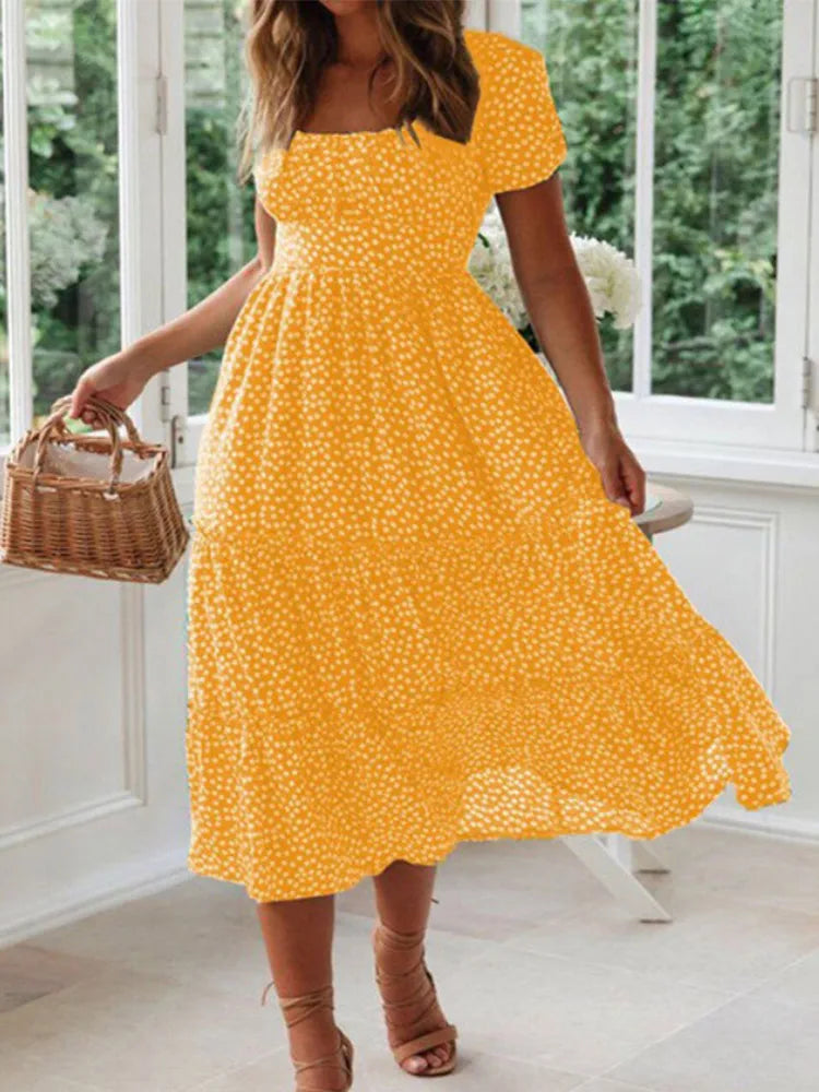 Kvinders Maxi Kjole med Blomsterprint 8