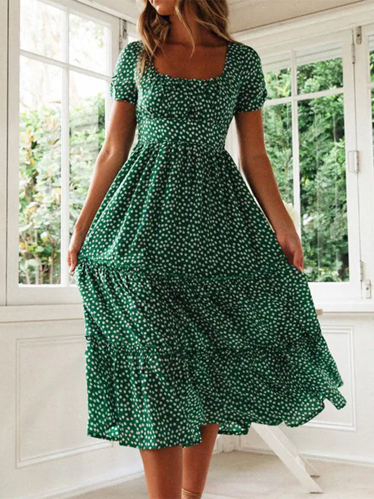 Kvinders Maxi Kjole med Blomsterprint 9