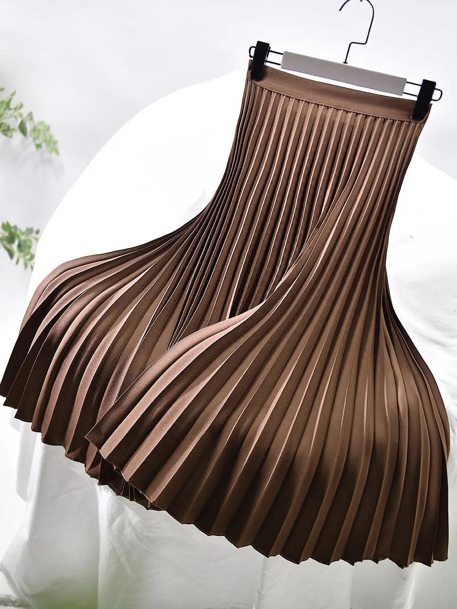 Kvinders Maxi Nederdel Plisseret 3