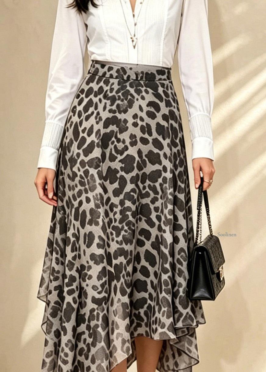 Kvinders Maxi Nederdel i Leopardprint 1