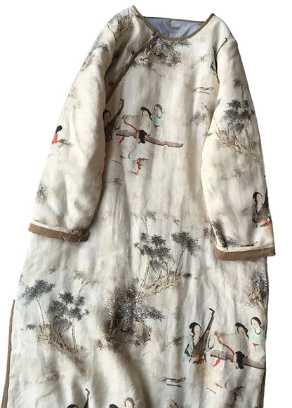 Kvinders Maxi Parka Patchwork Stilfuld 0