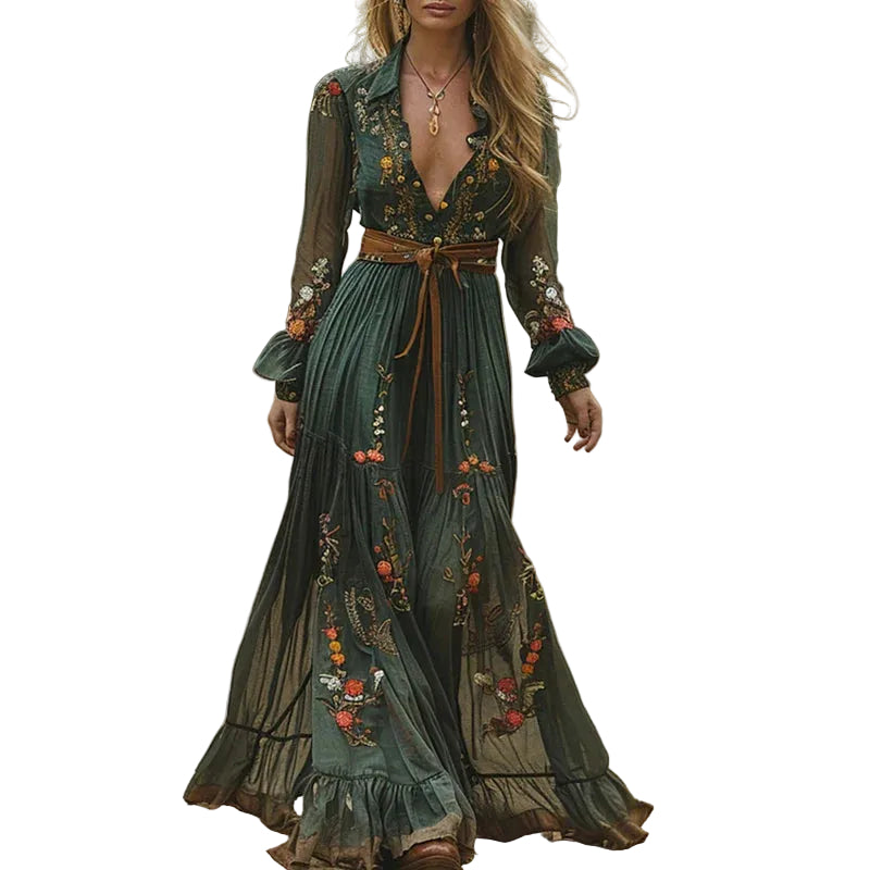 Kvinders Maxikjole Boho-Chic Stil 0