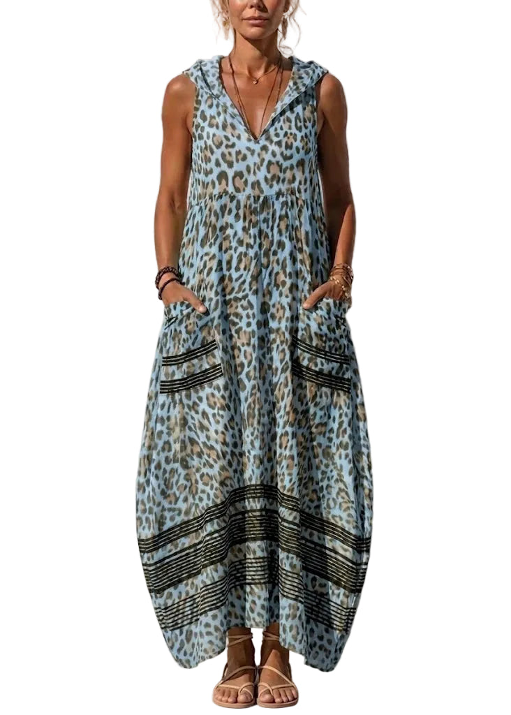 Kvinders Maxikjole Boho Stil Ærmeløs 0