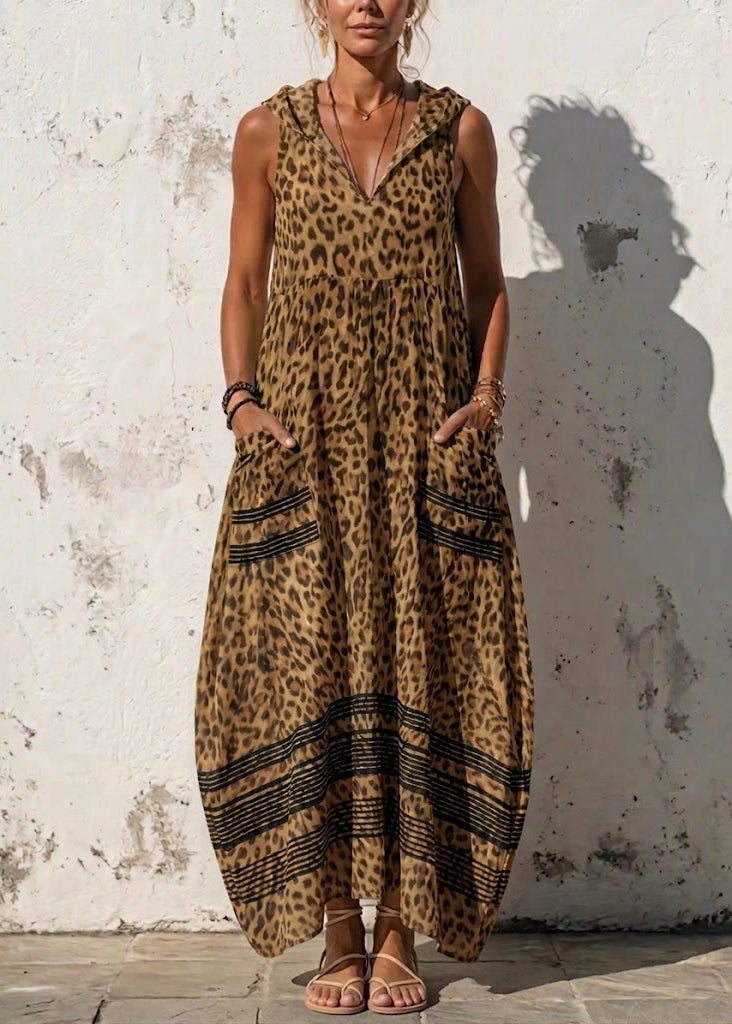 Kvinders Maxikjole Boho Stil Ærmeløs 1