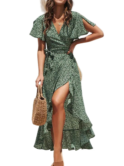 Kvinders Maxikjole Boho Stil med Blomstertryk 0