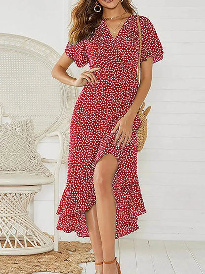 Kvinders Maxikjole Boho Stil med Blomstertryk 8