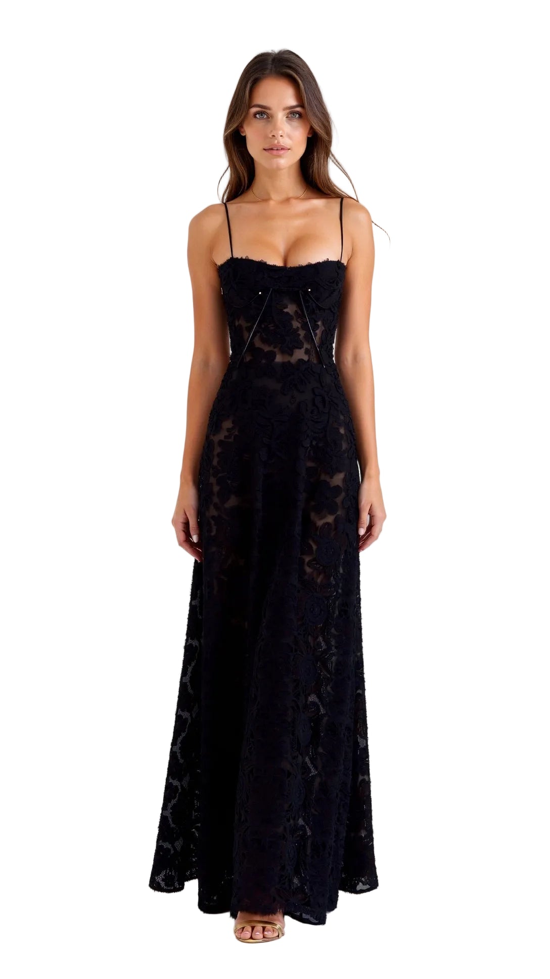 Kvinders Maxikjole Bustier Stil 0