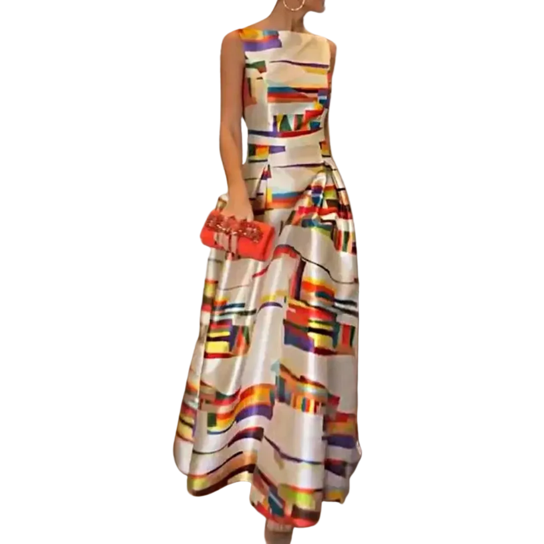 Kvinders Maxikjole Colorblock Stilfuld 0