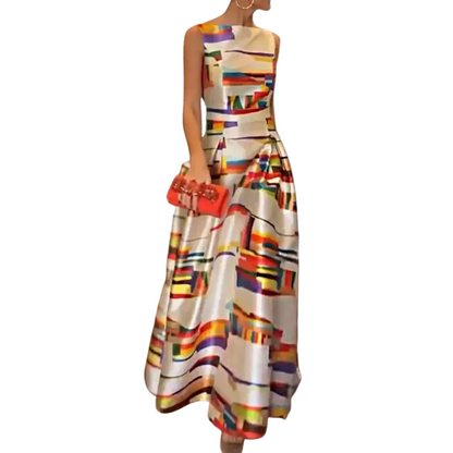 Kvinders Maxikjole Colorblock Stilfuld 0