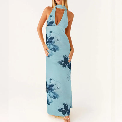 Kvinders Maxikjole Halterneck Boho Style 10