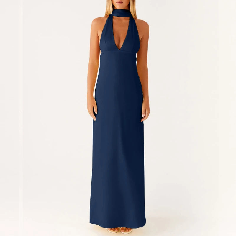 Kvinders Maxikjole Halterneck Boho Style 3