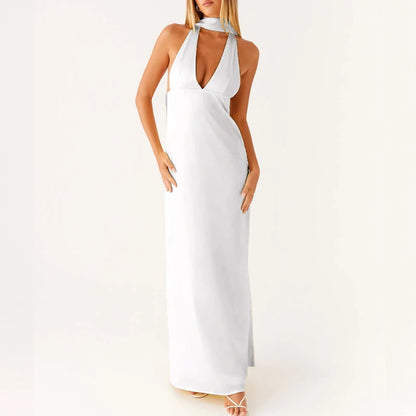 Kvinders Maxikjole Halterneck Boho Style 7