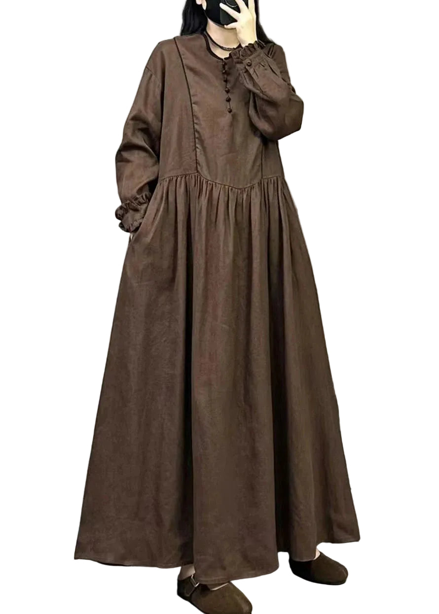 Kvinders Maxikjole Oversized Flæset Boheme Stil 0