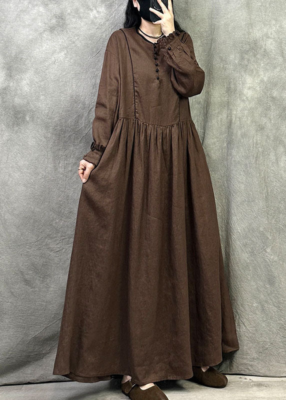 Kvinders Maxikjole Oversized Flæset Boheme Stil 1