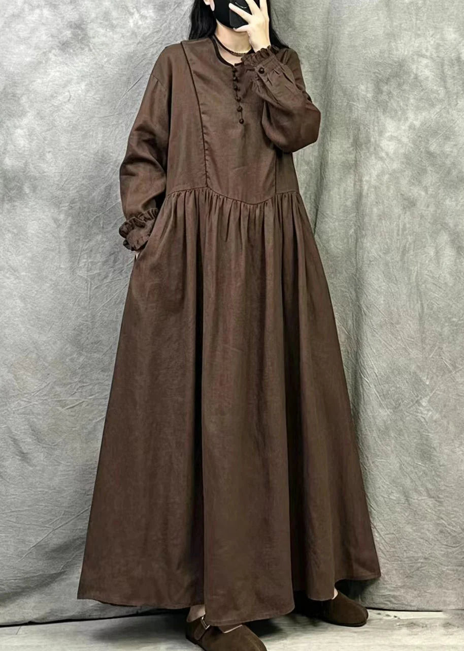 Kvinders Maxikjole Oversized Flæset Boheme Stil 2