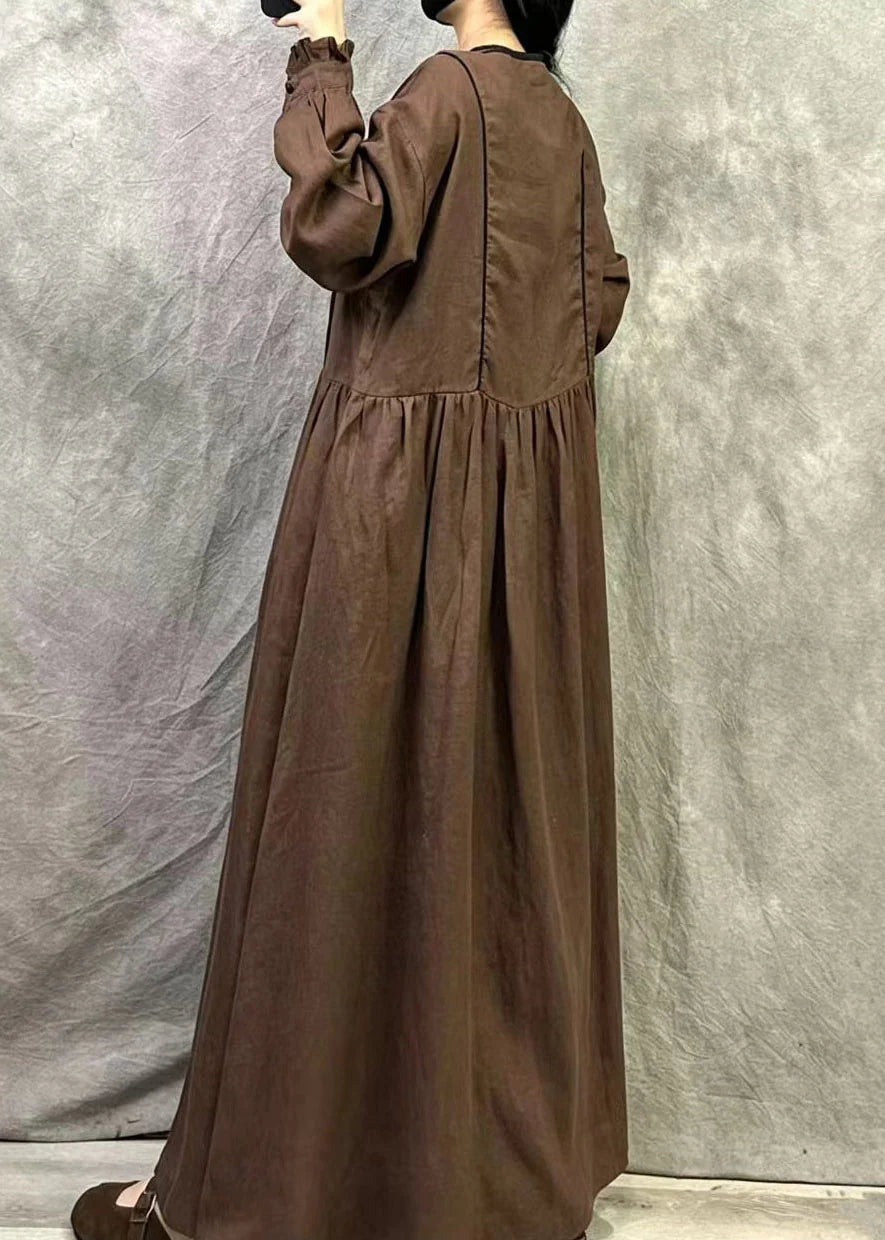 Kvinders Maxikjole Oversized Flæset Boheme Stil 3
