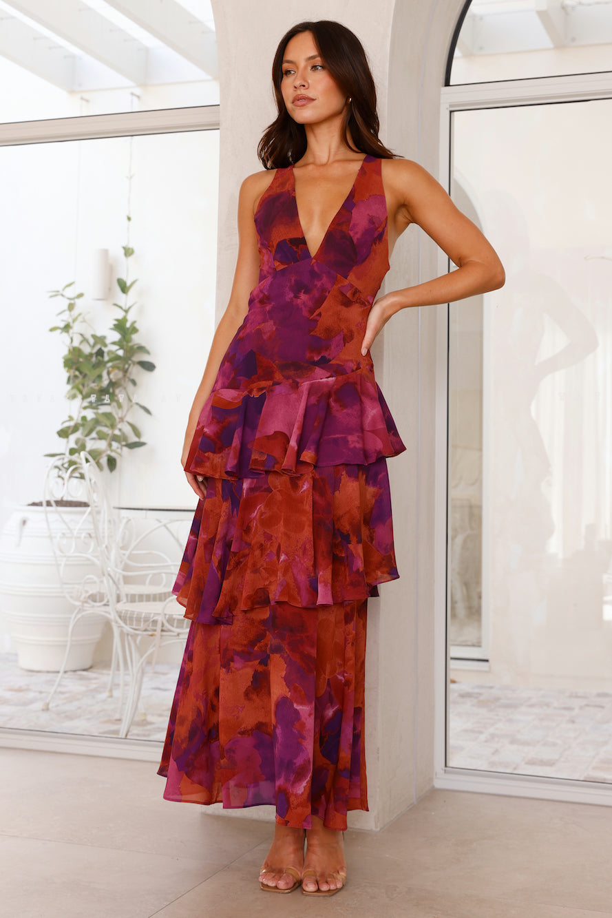 Kvinders Maxikjole med Dyb V-udskæring 6