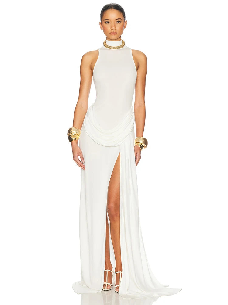 Kvinders Maxikjole med Off-Shoulder Design 4