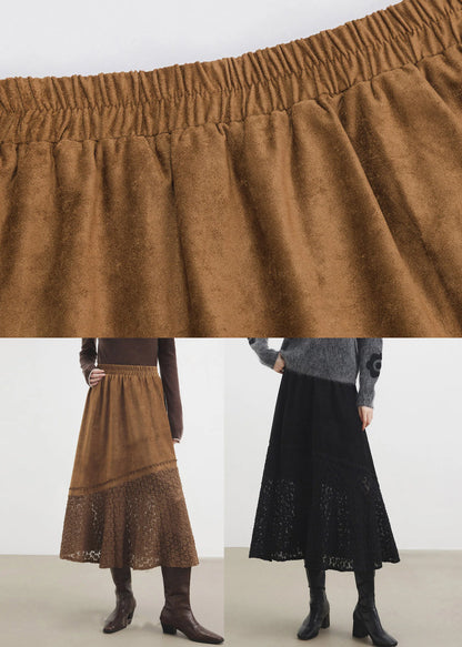 Kvinders Maxinederdel med Elastisk Talje og Blødt Look 4