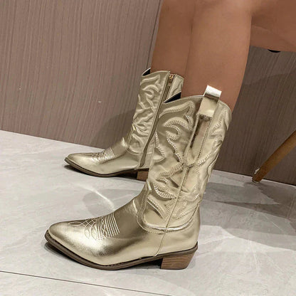 Kvinders Metallic Cowboystøvler Carina 5