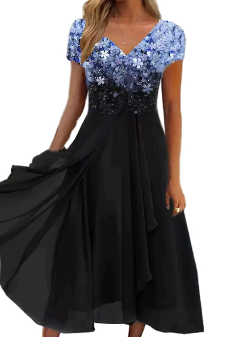 Kvinders Midi Aftenkjole Blomstret 0