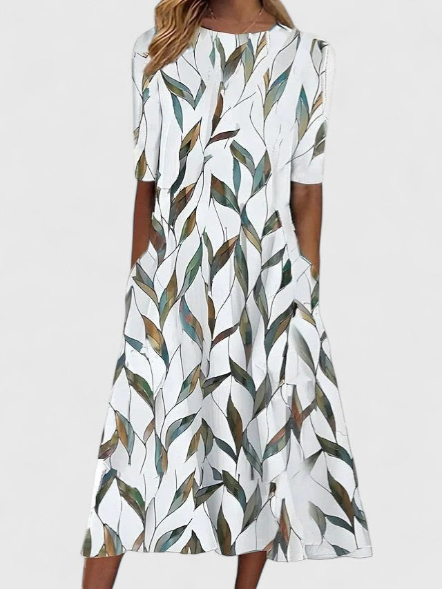 Kvinders Midi Kjole Blomsterprint 1