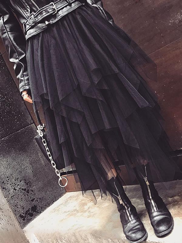 Kvinders Midi Nederdel Uregelmæssig Design Fashion 1