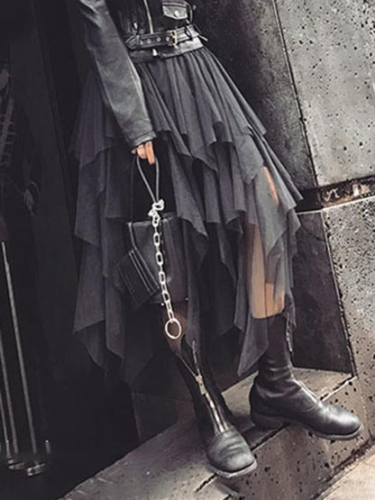 Kvinders Midi Nederdel Uregelmæssig Design Fashion 2