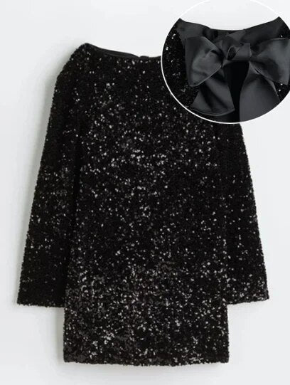 Kvinders Midikjole Glamourøs Med Glitter Detaljer 4
