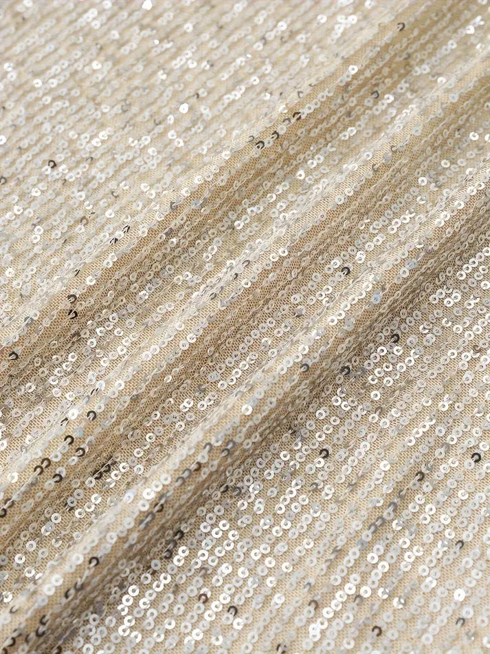 Kvinders Mini Kjole Off-Shoulder Med Glitrende Detaljer 2