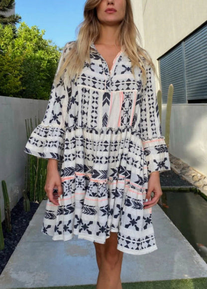 Kvinders Mini Kjole Oversized Print 2