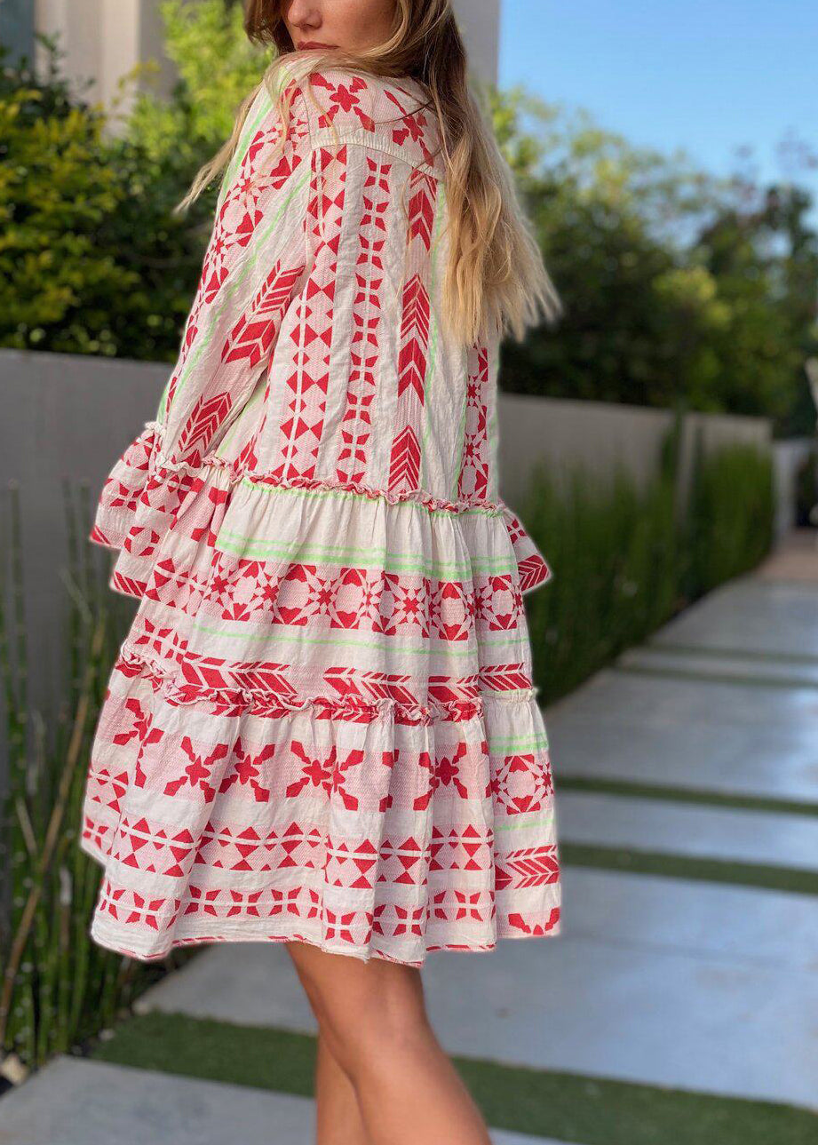 Kvinders Mini Kjole Oversized Print 3
