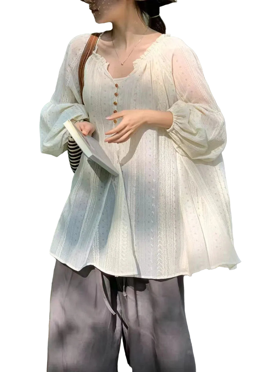 Kvinders Mini Kjole med V-hals og Oversized Print 2