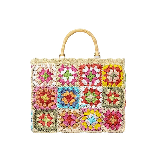 Kvinders Mini Tote Hæklet Boho Stil 0