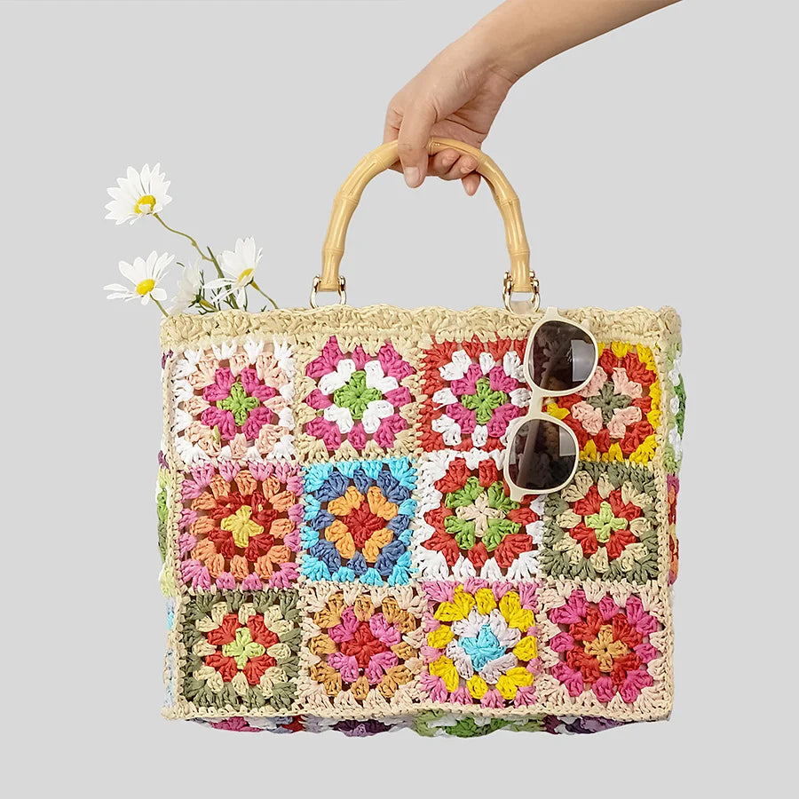 Kvinders Mini Tote Hæklet Boho Stil 1