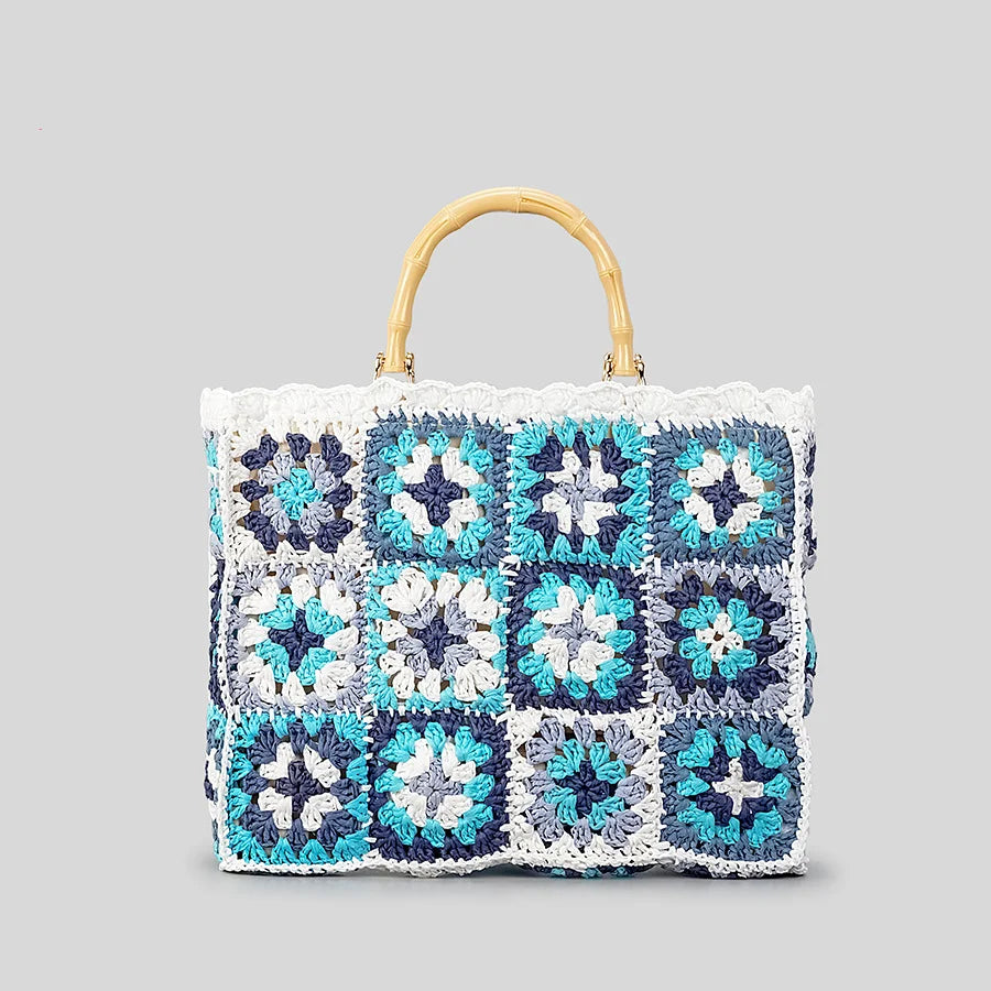 Kvinders Mini Tote Hæklet Boho Stil 4