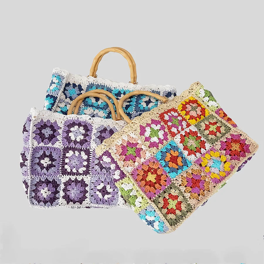 Kvinders Mini Tote Hæklet Boho Stil 5