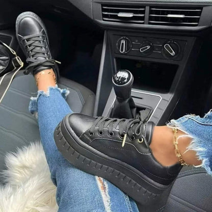 Kvinders Modesneakers med Tyk Sål 5
