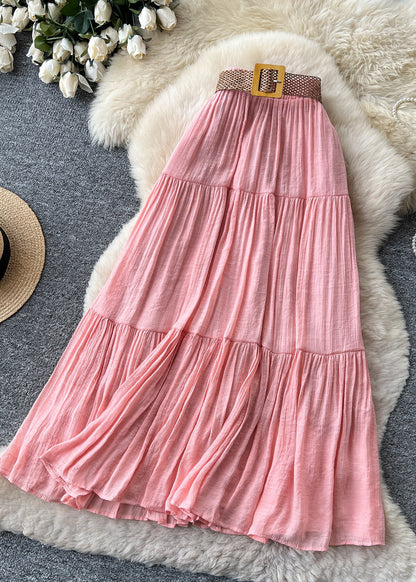 Kvinders Nederdel Boho Patchwork Rynket Stil 1