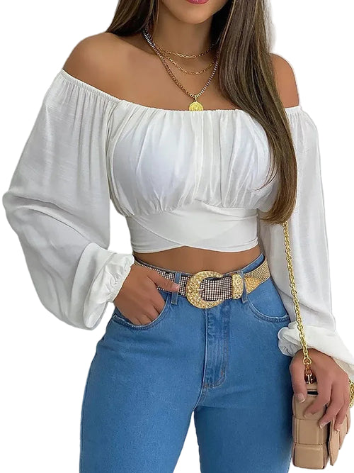 Kvinders Off Shoulder Bluse Chic 0
