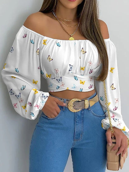 Kvinders Off Shoulder Bluse Chic 3