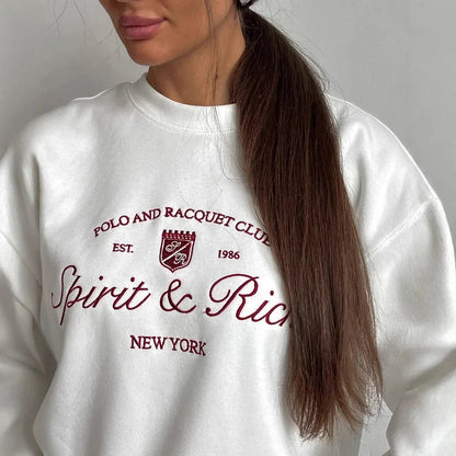 Kvinders Overdimensioneret Sweatshirt Rund Hals 3
