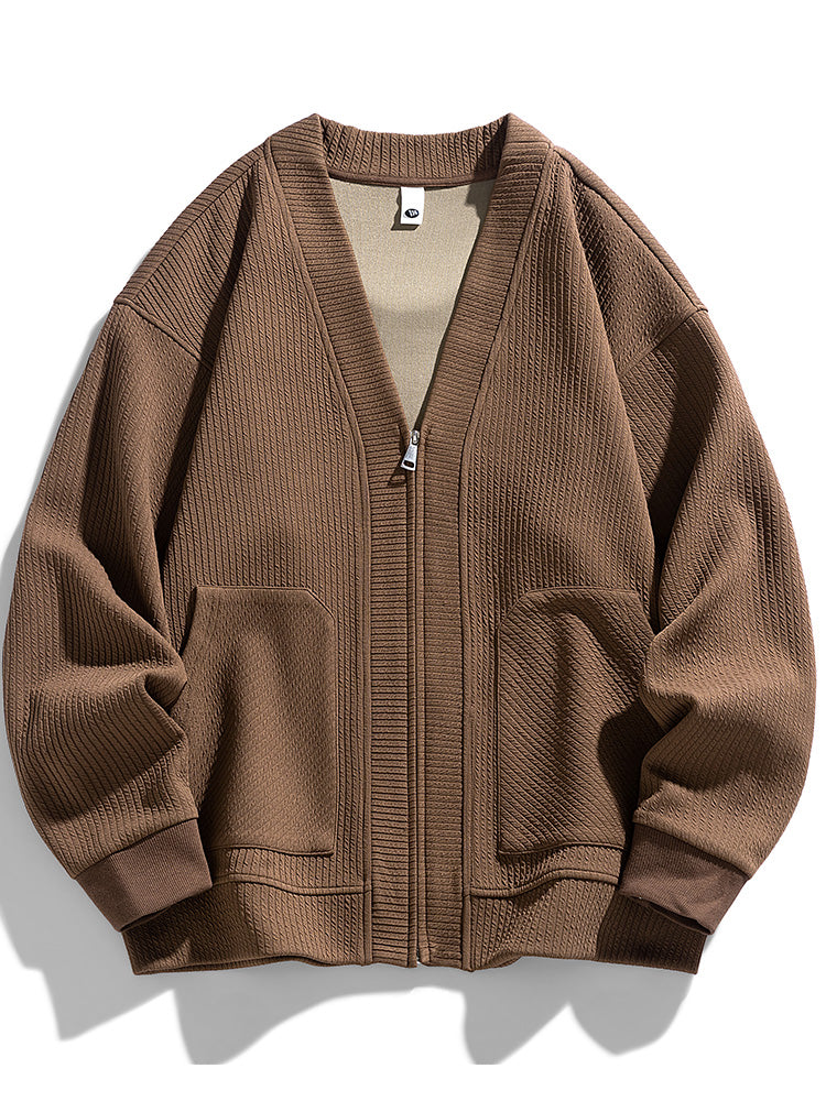 Kvinders Oversized Cardigan med Lynlås 0