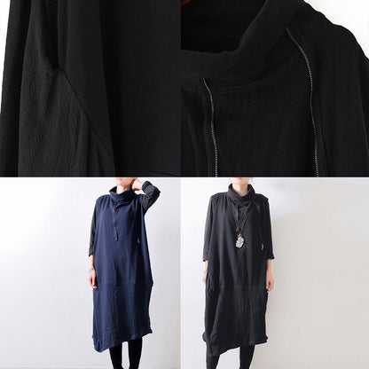 Kvinders Oversized Kaftan Kjole med Lynlås og Skulderdesign 4