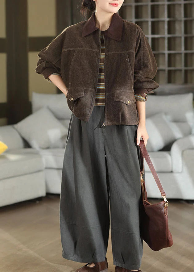 Kvinders Oversized Patchwork Bomuldsjakke Efterår 1