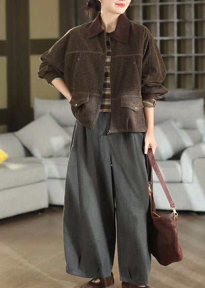Kvinders Oversized Patchwork Bomuldsjakke Efterår 1
