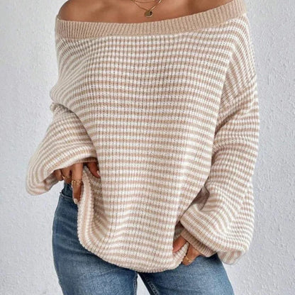 Kvinders Oversized Pullover Blød Strik med Lanternesleeves 3