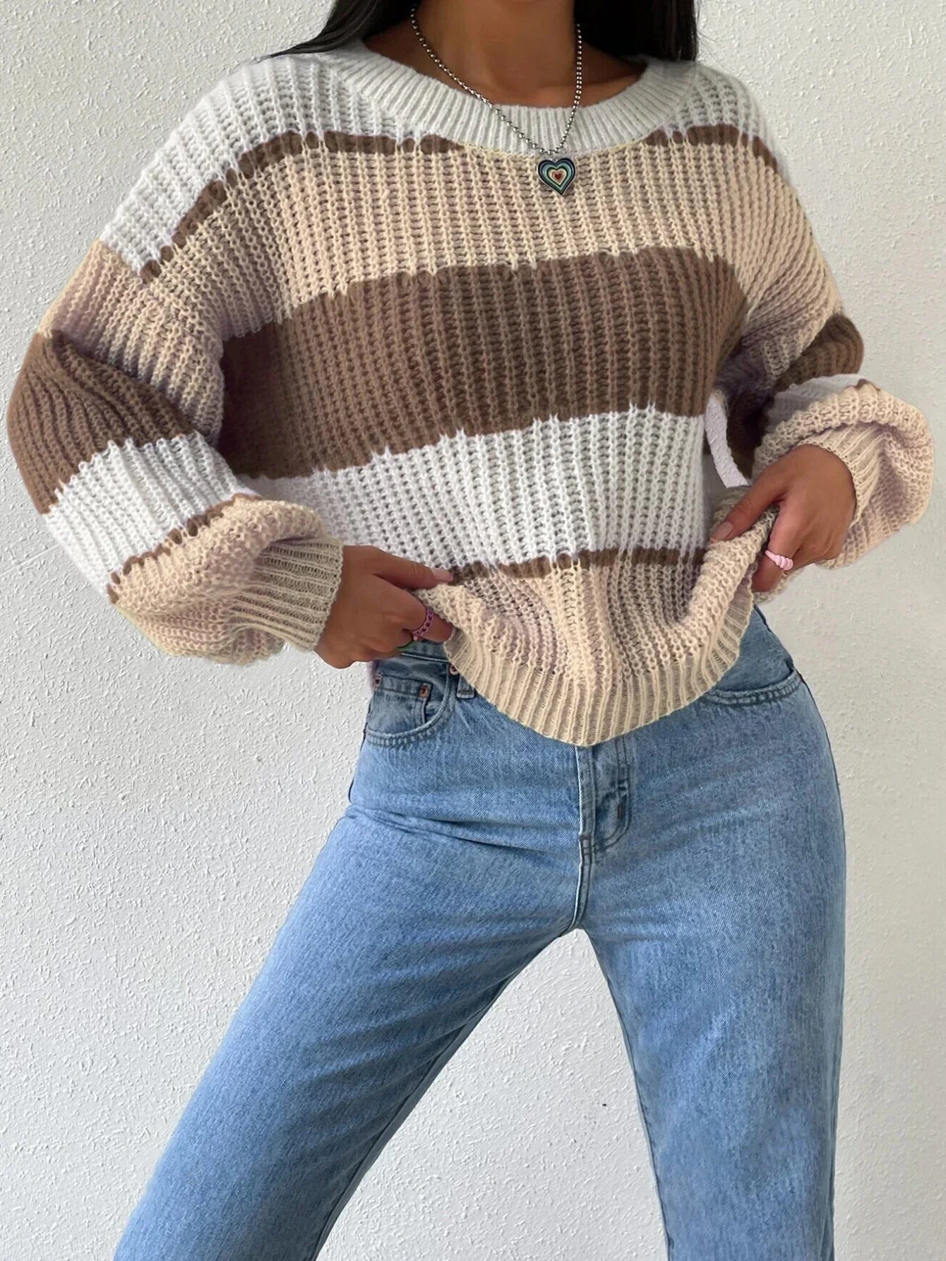 Kvinders Oversized Pullover Sweater 4