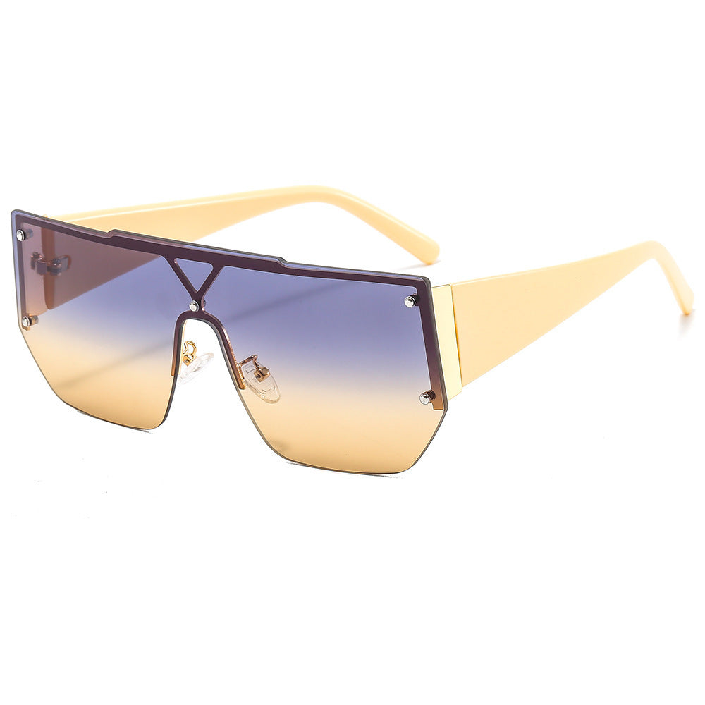 Kvinders Oversized Solbriller Geometrisk Design 1