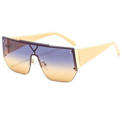 Kvinders Oversized Solbriller Geometrisk Design 1